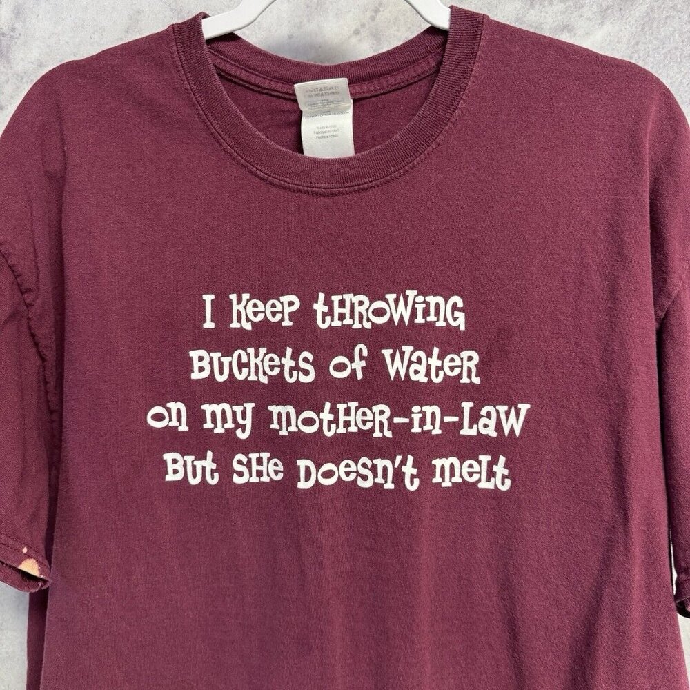 Vintage Funny Parody T Shirt Mens XL Red Short Sleeve Y2K